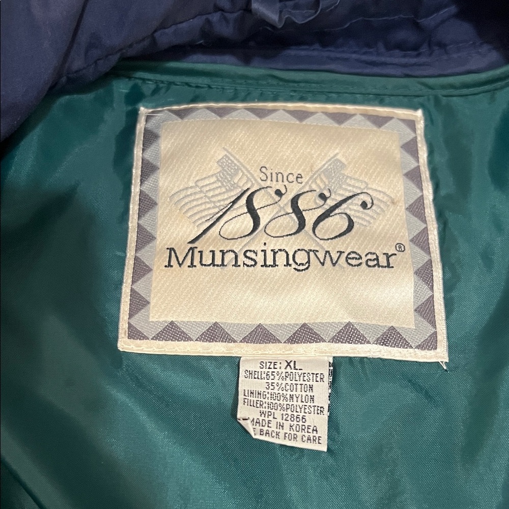 Munsingwear Classic Navy 2 in 1 Jacket NWOT retail $89 - Picture 6 of 7